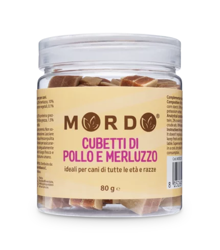 Cubetti di pollo e merluzzo