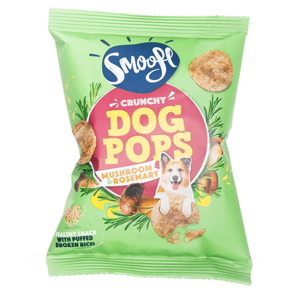 Smoofl Patatine per cani - Funghi e Rosmarino. 24gr